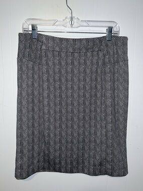 MICHAEL Michael Kors Black and White Herringbone Pencil Skirt 0414263